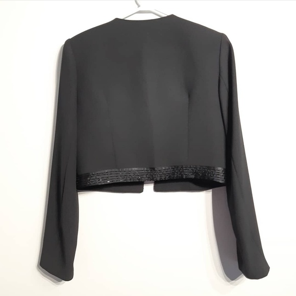 Selina classic blazer/jacket beads black size 6 - Picture 3 of 5